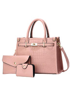 ALENOR™ – Crocodile Embossed Large Capacity Crossbody Handbag Set
