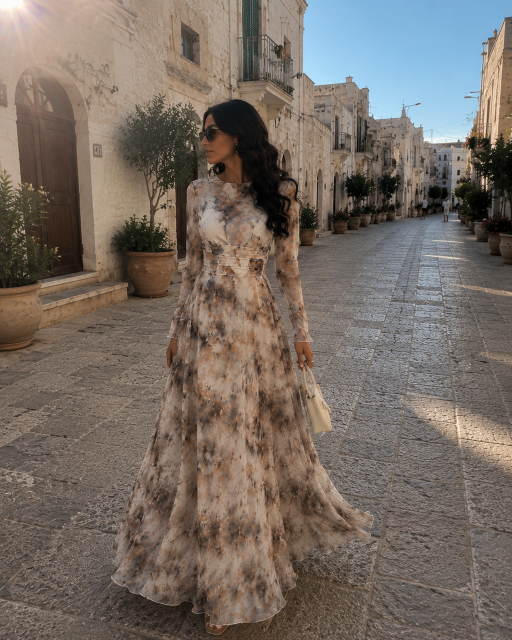 Mediterrane Maxi Jurk – Luchtig & Perfect voor Zomerse Dagen
