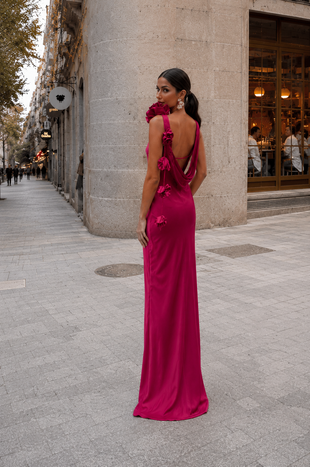 Soleia Luxe Bloemen Maxi Jurk