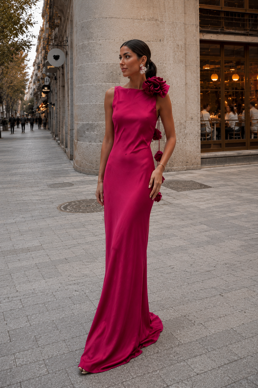 Soleia Luxe Bloemen Maxi Jurk