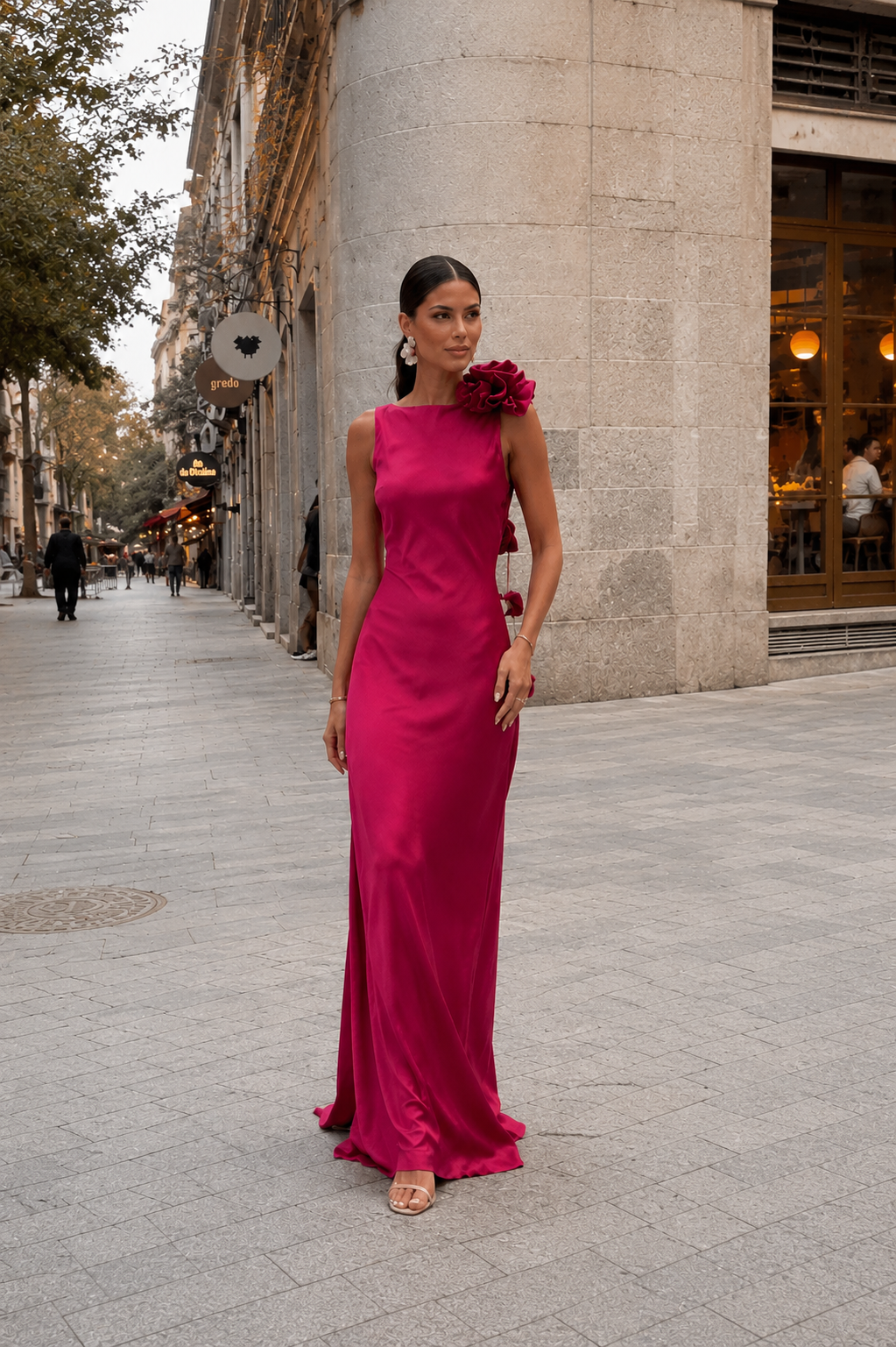 Soleia Luxe Bloemen Maxi Jurk