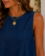 Amélie Denim Lounge Set | Zacht & Luchtig