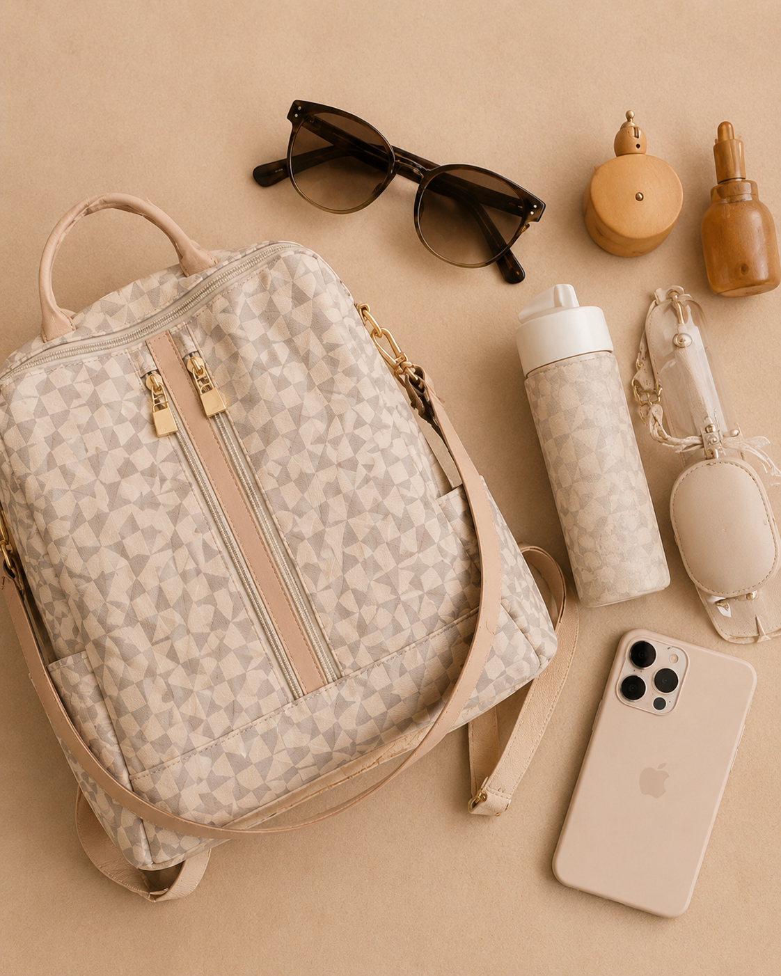 Luxe Luiertas Rugzak – Beige