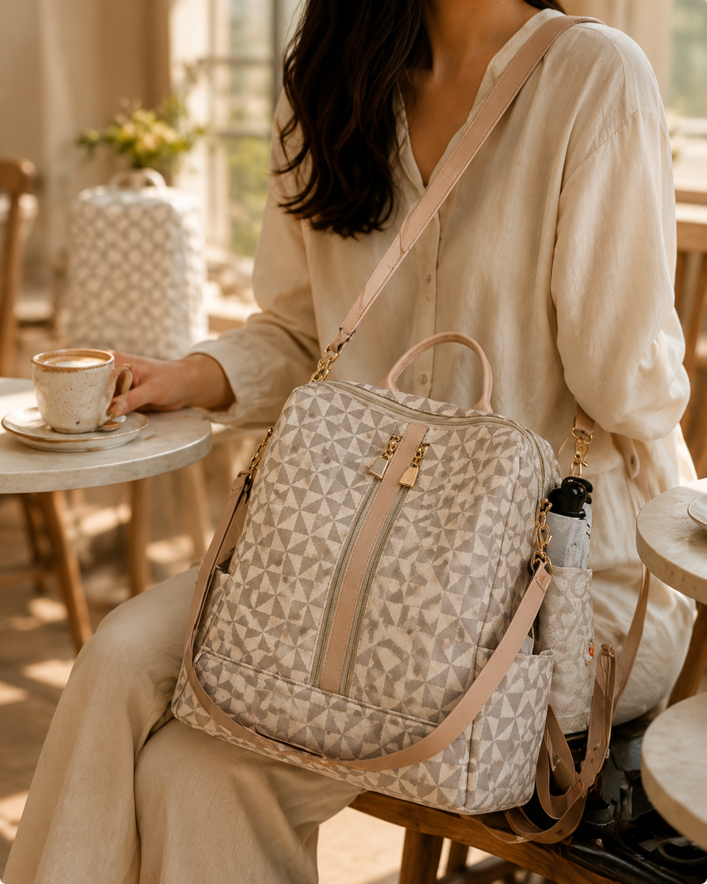 Luxe Luiertas Rugzak – Beige