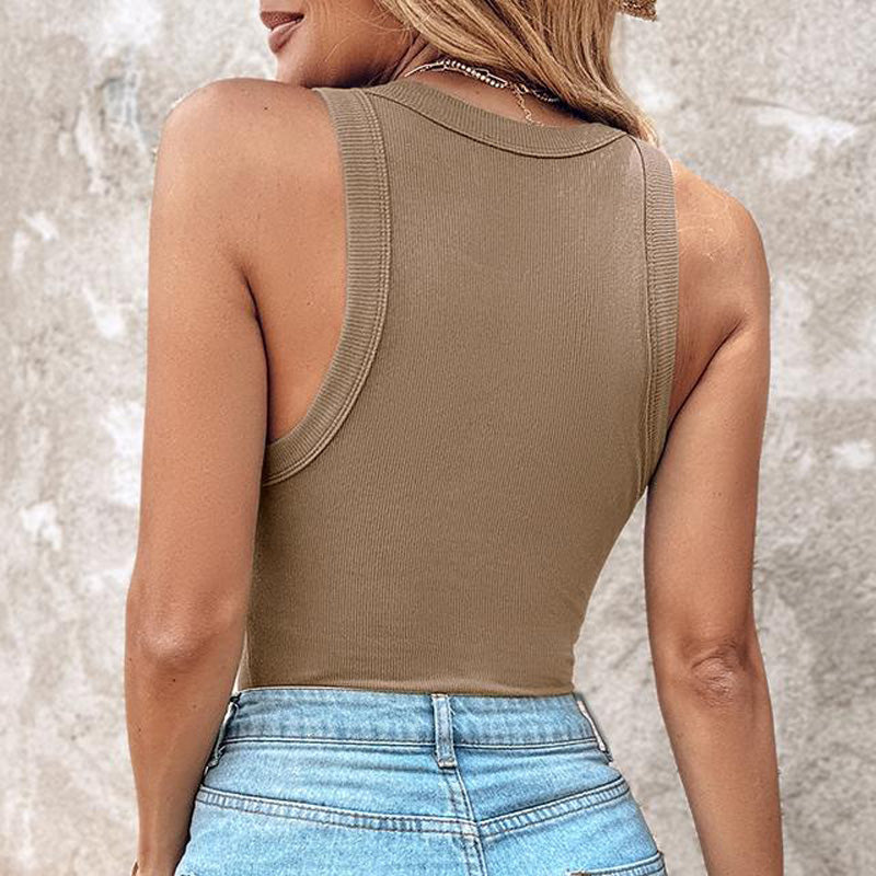 💖Last Day Special Price ￡10.99!!💖Ribbed Stretchy Tank Top with Shelf Bra