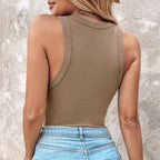 💖Last Day Special Price ￡10.99!!💖Ribbed Stretchy Tank Top with Shelf Bra